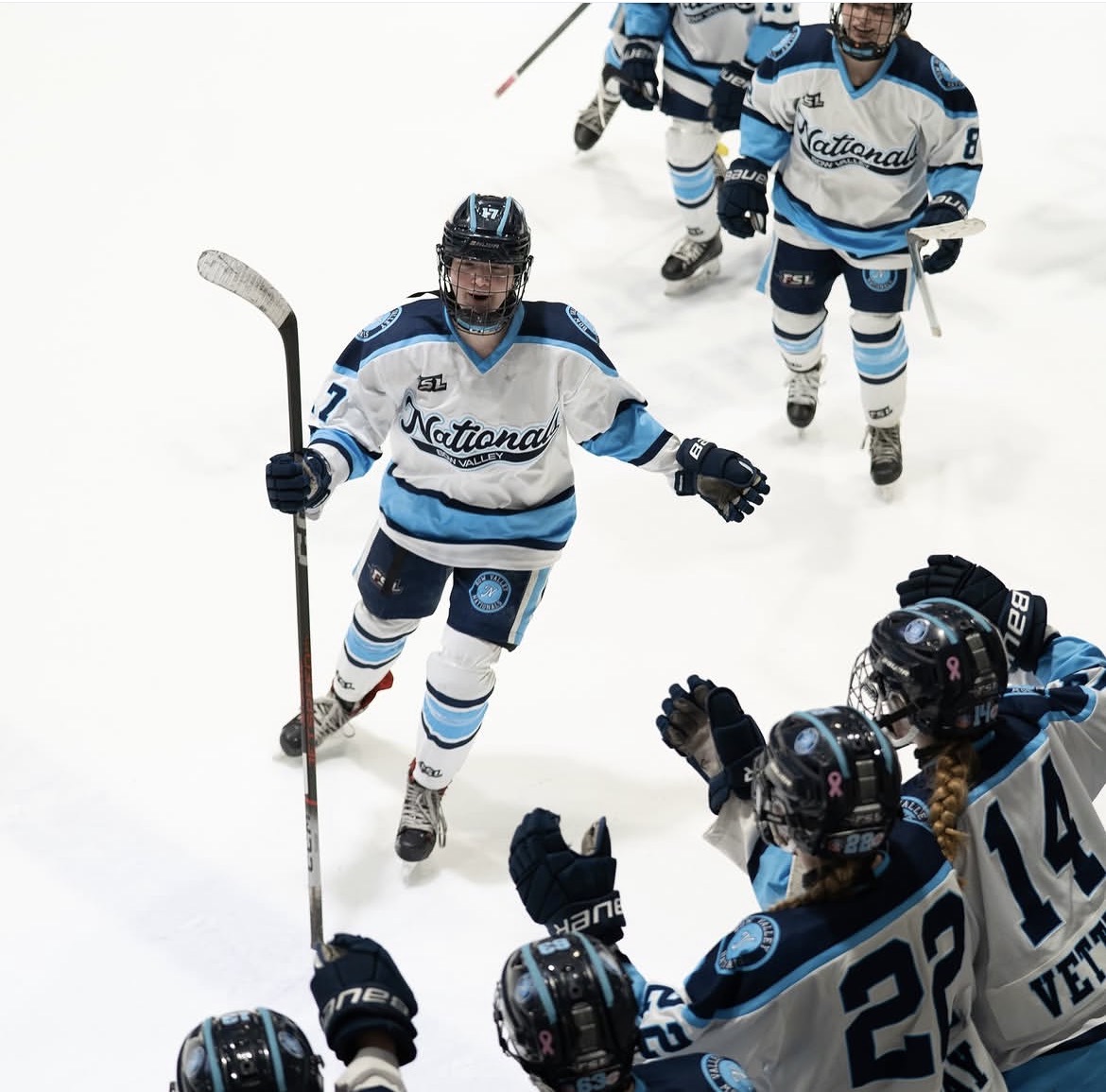 Bow Valley Nationals celebrating a goal